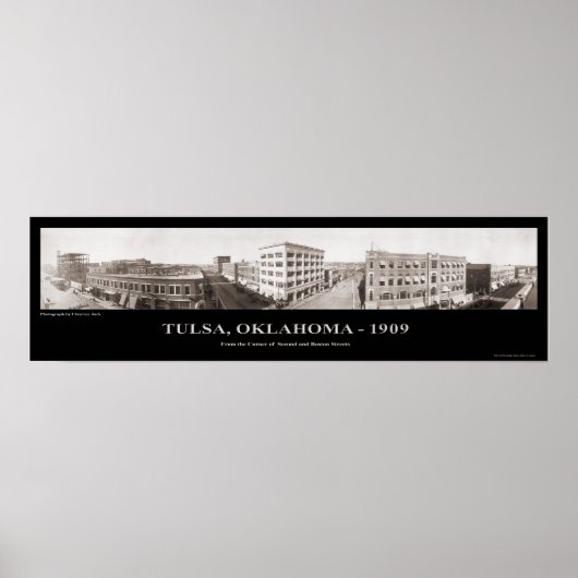 Tulsa, OK - Panoramabild - 1909 Poster (Vorne)