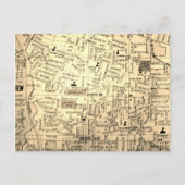 Tulsa, OK Vintag Map Postkarte (Vorderseite)