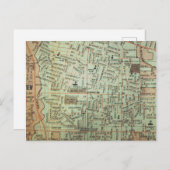 Tulsa, OK Vintag Map Postkarte (Vorne/Hinten)
