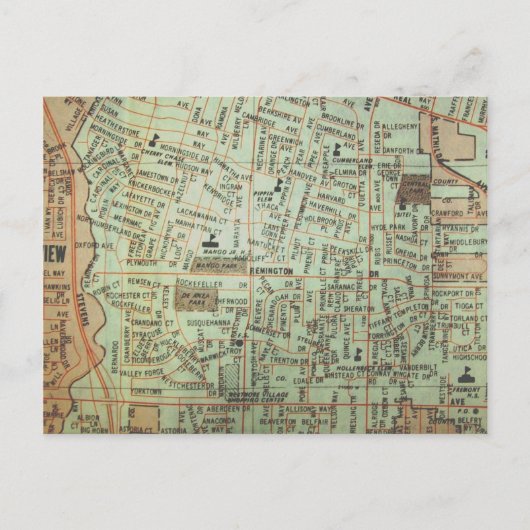 Tulsa, OK Vintage Karte (Vorderseite)
