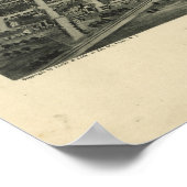 Tulsa Oklahoma 1918 Antike Panoramakarte Poster (Ecke)