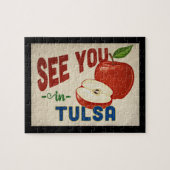 Tulsa Oklahoma Apple - Vintage Travel Puzzle (Horizontal)