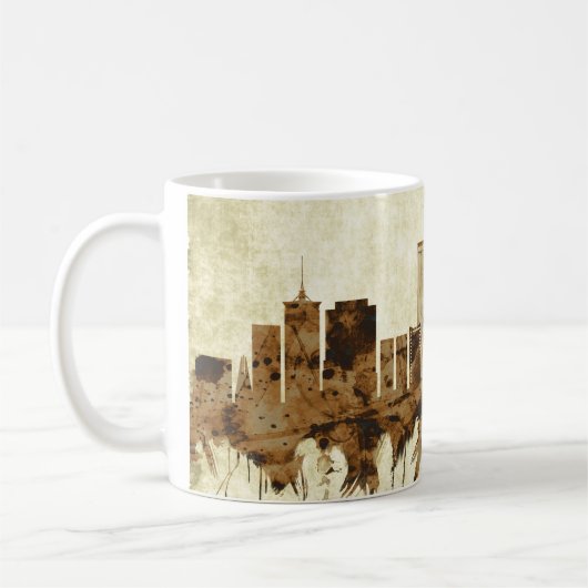 Tulsa Oklahoma Cityscape Kaffeetasse (Links)