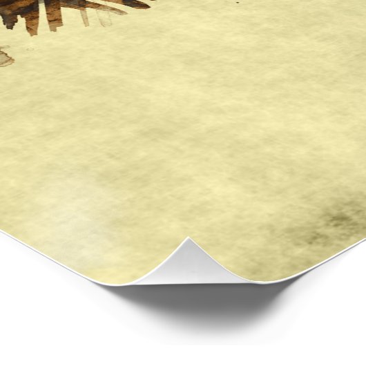 Tulsa Oklahoma Cityscape Poster (Ecke)