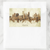 Tulsa Oklahoma Cityscape Rechteckiger Aufkleber (Tasche)