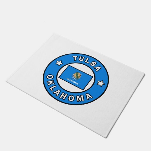 Tulsa Oklahoma Fußmatte (Schrägansicht)