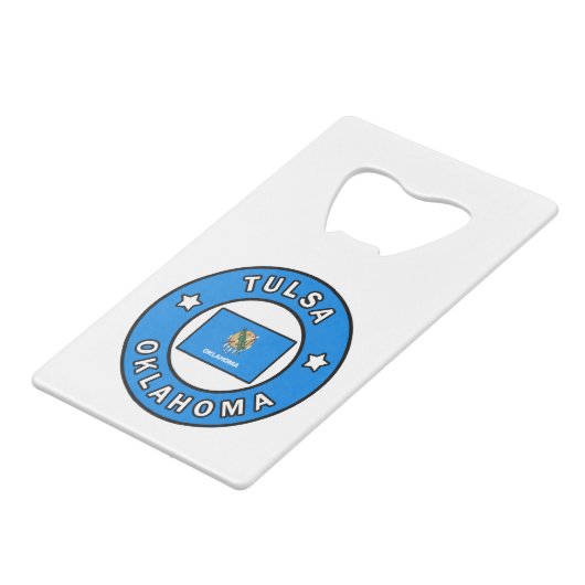 Tulsa Oklahoma Geldbeutel Flaschenöffner (Vorderseite Schrägansicht)
