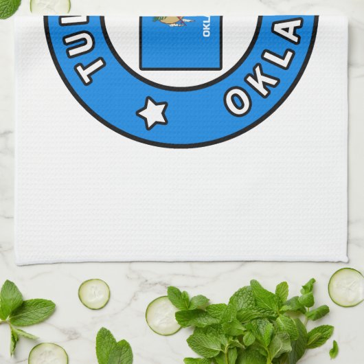 Tulsa Oklahoma Geschirrtuch (Gefaltet)