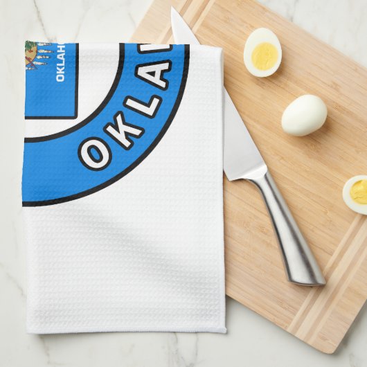 Tulsa Oklahoma Geschirrtuch (Viertel Falte)