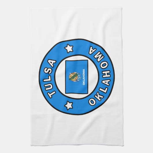 Tulsa Oklahoma Geschirrtuch (Vertikal)
