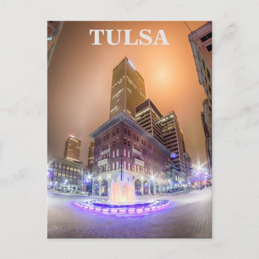 Tulsa Oklahoma Innenstadt Postkarte (Vorderseite)