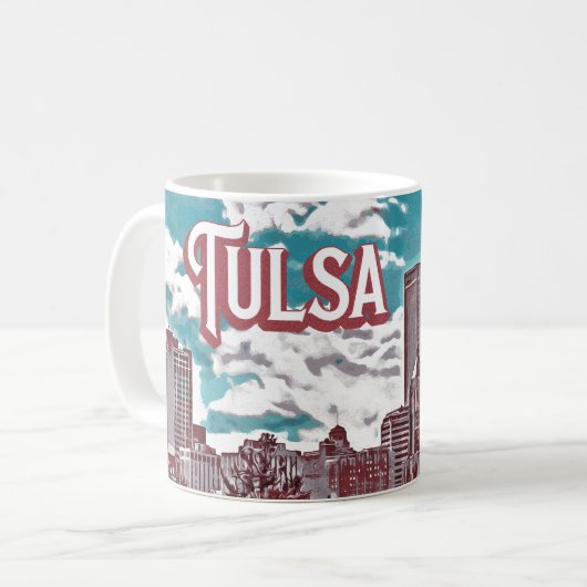 Tulsa Oklahoma Kaffeetasse (Vorderseite Links)