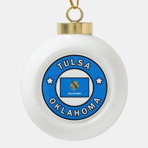 Tulsa Oklahoma Keramik Kugel-Ornament