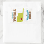 Tulsa, Oklahoma Map - Zuhause ist das Herz Rechteckiger Aufkleber (Tasche)