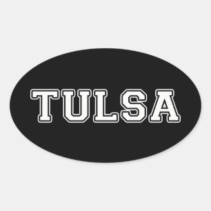 Tulsa Oklahoma Ovaler Aufkleber
