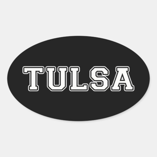 Tulsa Oklahoma Ovaler Aufkleber (Vorderseite)