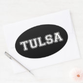 Tulsa Oklahoma Ovaler Aufkleber (Umschlag)