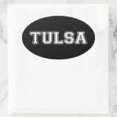 Tulsa Oklahoma Ovaler Aufkleber (Tasche)