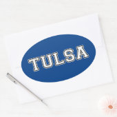 Tulsa Oklahoma Ovaler Aufkleber (Umschlag)