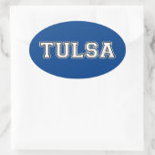 Tulsa Oklahoma Ovaler Aufkleber (Tasche)