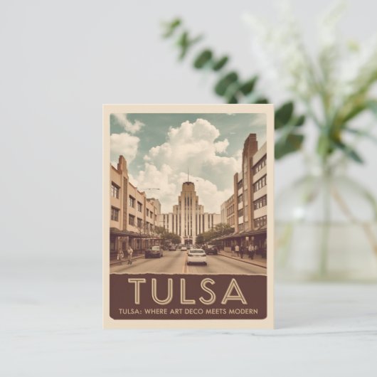 Tulsa, Oklahoma Postkarte (Stehend Vorderseite)