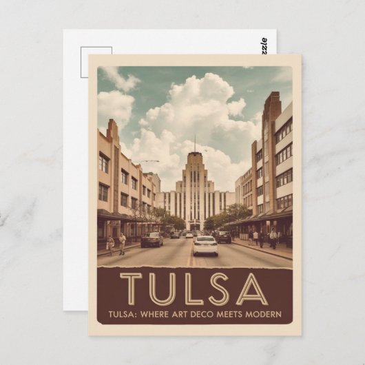 Tulsa, Oklahoma Postkarte (Vorne/Hinten)