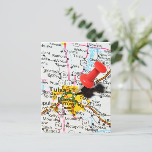 Tulsa, Oklahoma Postkarte (Stehend Vorderseite)