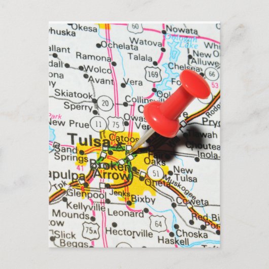 Tulsa, Oklahoma Postkarte (Vorderseite)