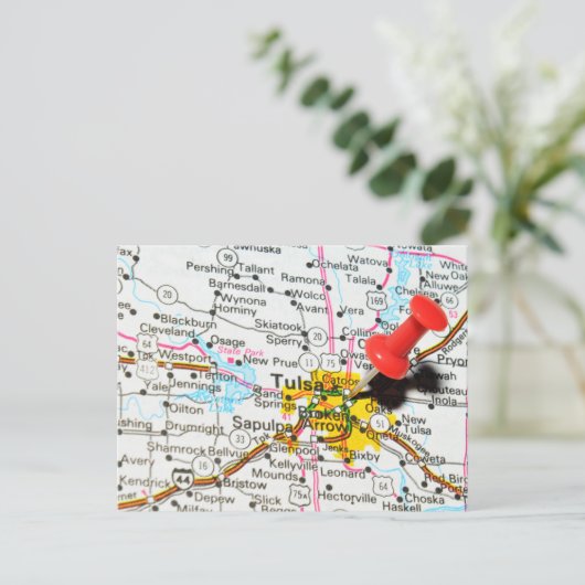 Tulsa, Oklahoma Postkarte (Stehend Vorderseite)