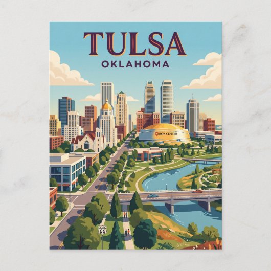 Tulsa, Oklahoma Postkarte (Vorderseite)