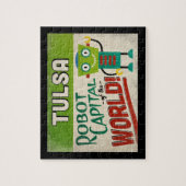 Tulsa Oklahoma Robot - Funny Vintag Puzzle (Vertikal)