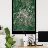 Tulsa Oklahoma Satellite Poster Map (Heimbüro)