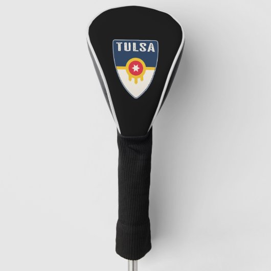 Tulsa Oklahoma Schild Golf Headcover (Vorderseite)