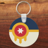 Tulsa (Oklahoma) Schlüsselanhänger der Stadtflagge (Vorderseite)