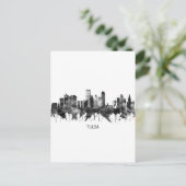 Tulsa Oklahoma Skyline BW Feiertagspostkarte (Stehend Vorderseite)