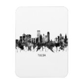 Tulsa Oklahoma Skyline BW Magnet (Vertikal)