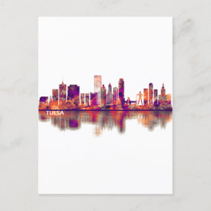 Tulsa Oklahoma Skyline Einladungspostkarte
