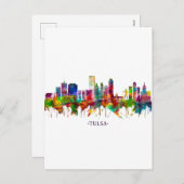 Tulsa Oklahoma Skyline Feiertagspostkarte (Vorne/Hinten)