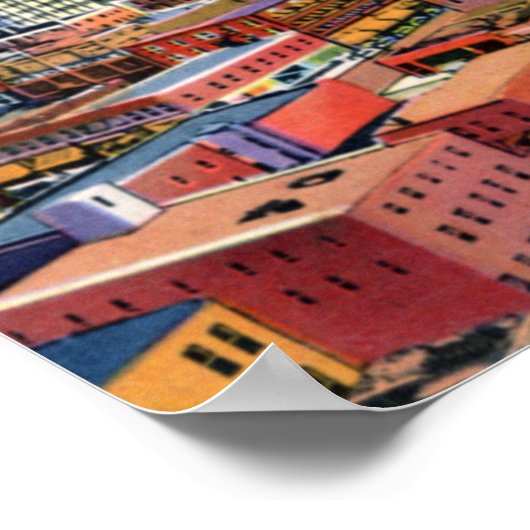 Tulsa Oklahoma Skyline Poster (Ecke)