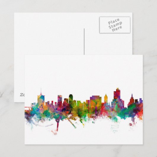 Tulsa Oklahoma Skyline Postkarte (Vorne/Hinten)