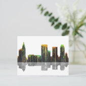 Tulsa Oklahoma Skyline Postkarte (Stehend Vorderseite)