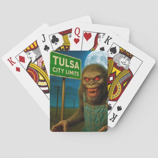 TULSA, OKLAHOMA SPIELKARTEN.   SPIELKARTEN (Rückseite)