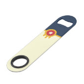 Tulsa (Oklahoma) Stadtflagge Speed Flaschenöffner (Rückseite Schrägansicht)