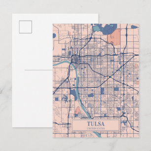 Tulsa Oklahoma USA Breezy City Karte Reise
