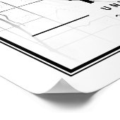 Tulsa Oklahoma USA Travel City Map Poster (Ecke)