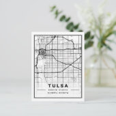 Tulsa Oklahoma USA Travel City Map Postkarte (Stehend Vorderseite)