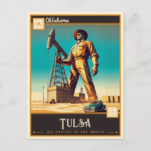 Tulsa, Oklahoma | VINTAG Postkarte (Vorderseite)