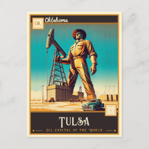 Tulsa, Oklahoma Vintage Postkarte