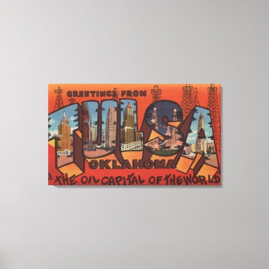 Tulsa, OklahomaGroße BriefszenenTulsa, OK Leinwanddruck (Vorderseite)