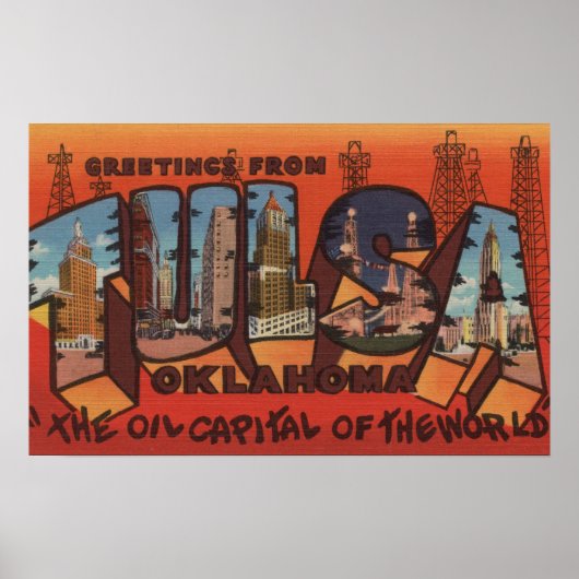 Tulsa, OklahomaGroße BriefszenenTulsa, OK Poster (Vorne)